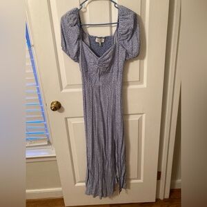 & Other Stories Blue Patterned Maxi Dress